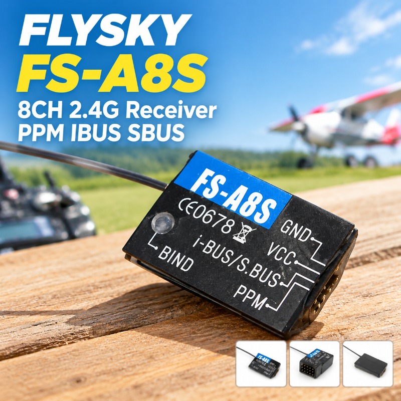 جهاز استقبال FS-A8S 2.4G 8CH ص - مراجعة Drone Racing Receiver وسعره